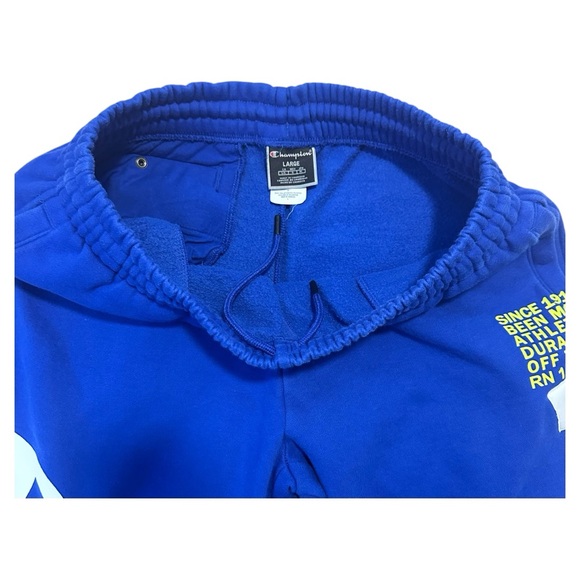 Champion| Men’s Super Fleece Behind the Label Blue Sweatpants |Size Large | NWOT - Picture 7 of 10